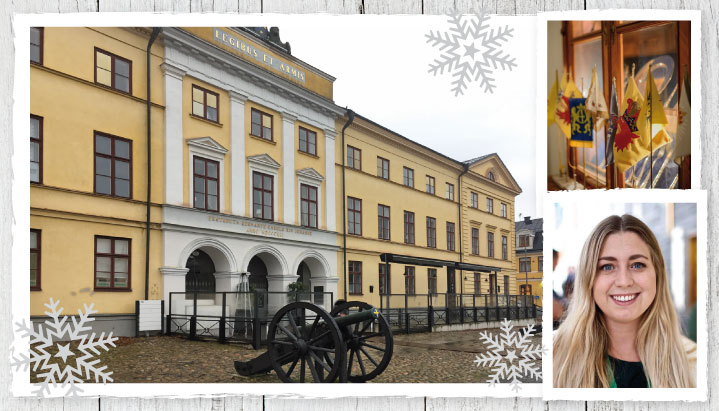 Julavslutning den 18 december på mässen, Stora Kronohuset vid Stora torg.
