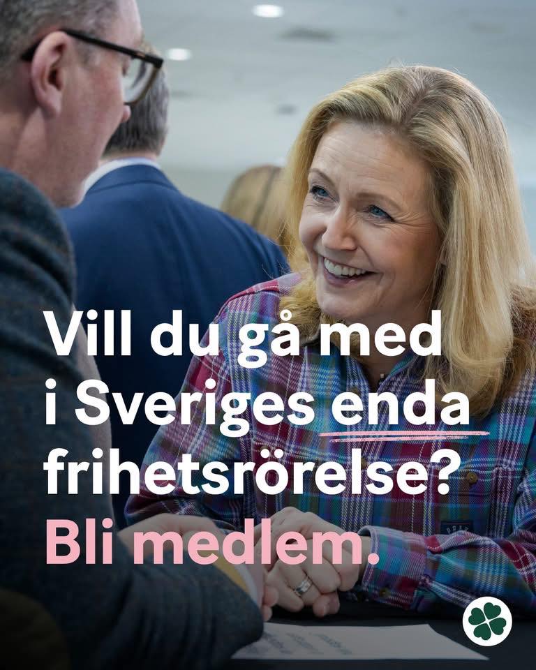 Gå med i Sveriges enda frihetsrörelse - Centerpartiet - bli medlem idag