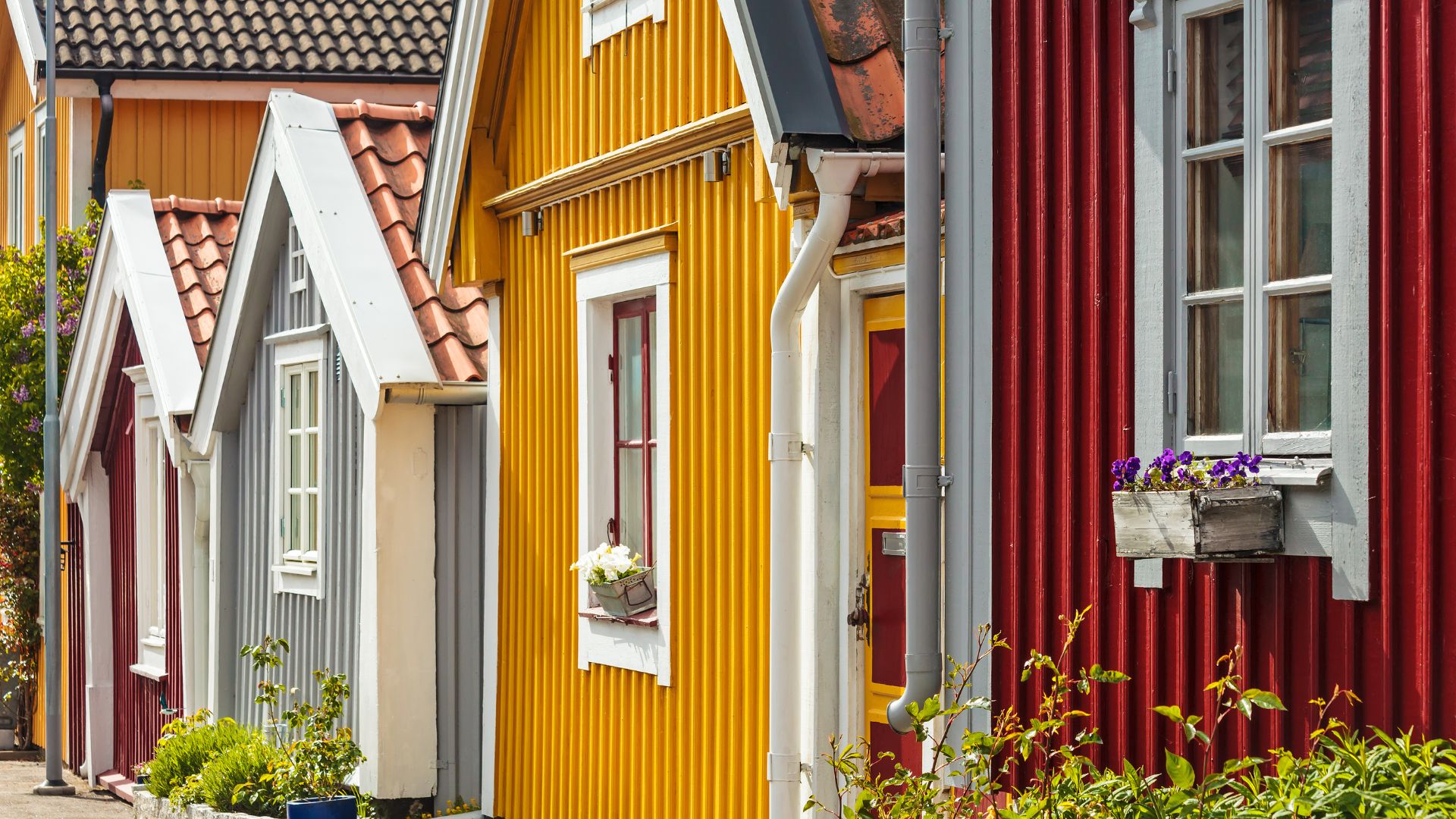Småhus på rad