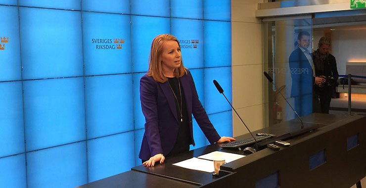 Annie Lööf presskonferens om regeringsförhandlingarna