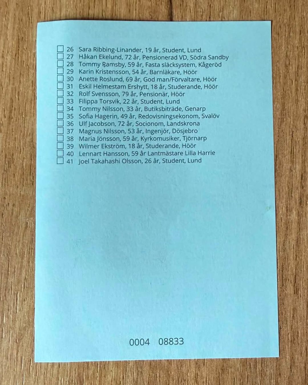 valsedel 2026 region skåne baksida