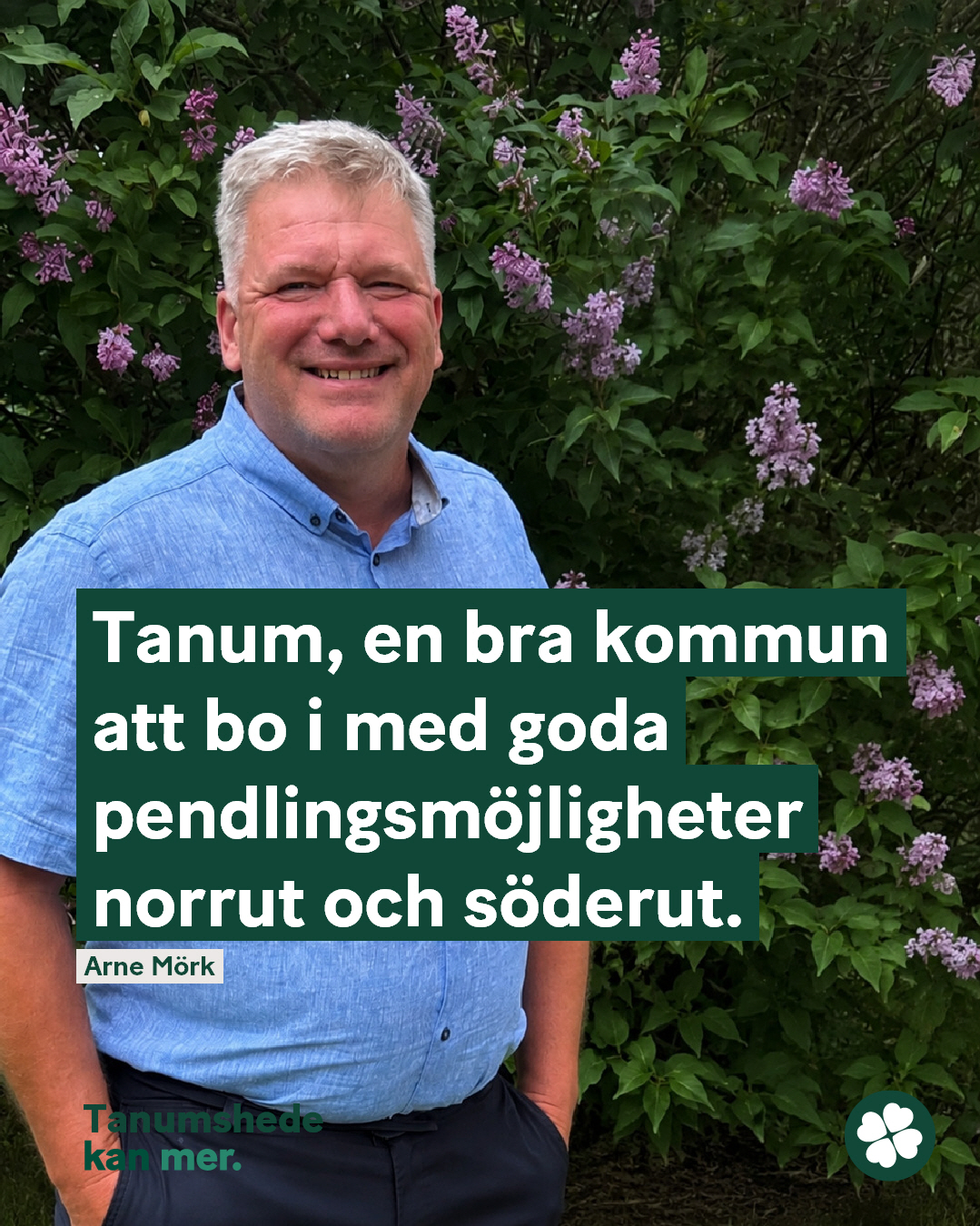 Arne Mörk, kandidat för Centerpartiet i Tanum