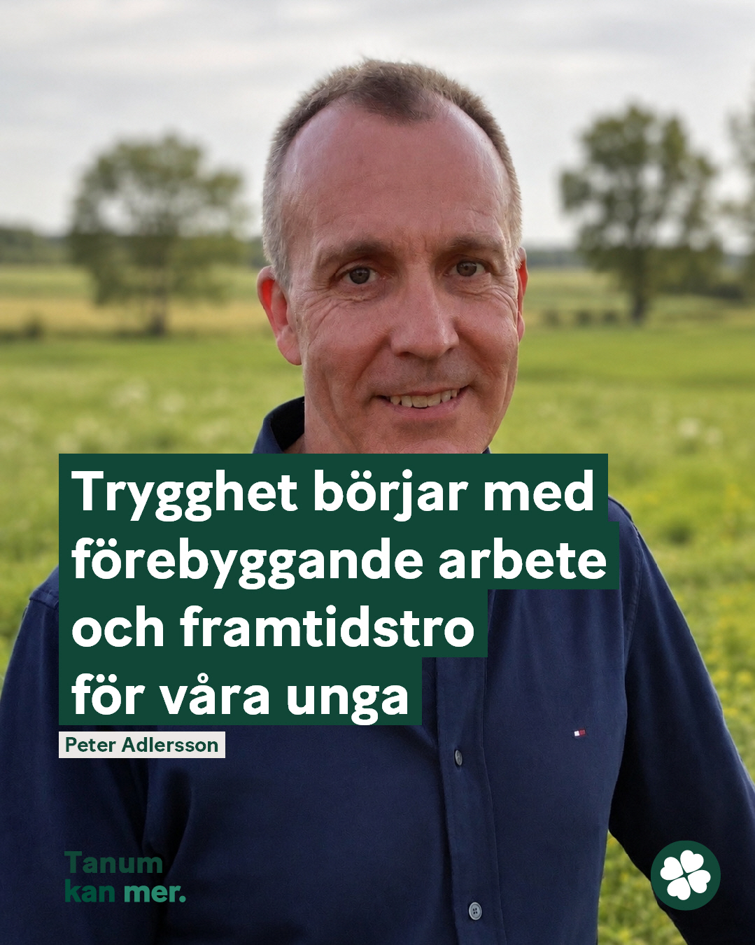Peter Adlersson, kandidat för Centerpartiet i Tanum