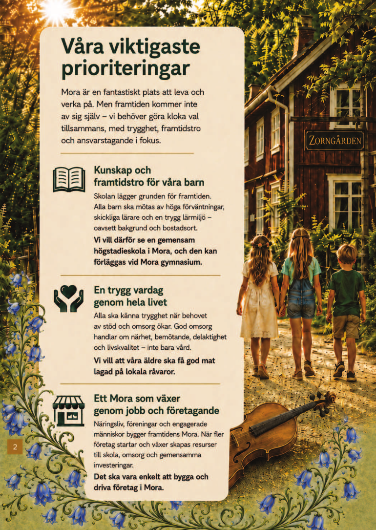 Valbroschyr sid 2 Centerpartiet Mora