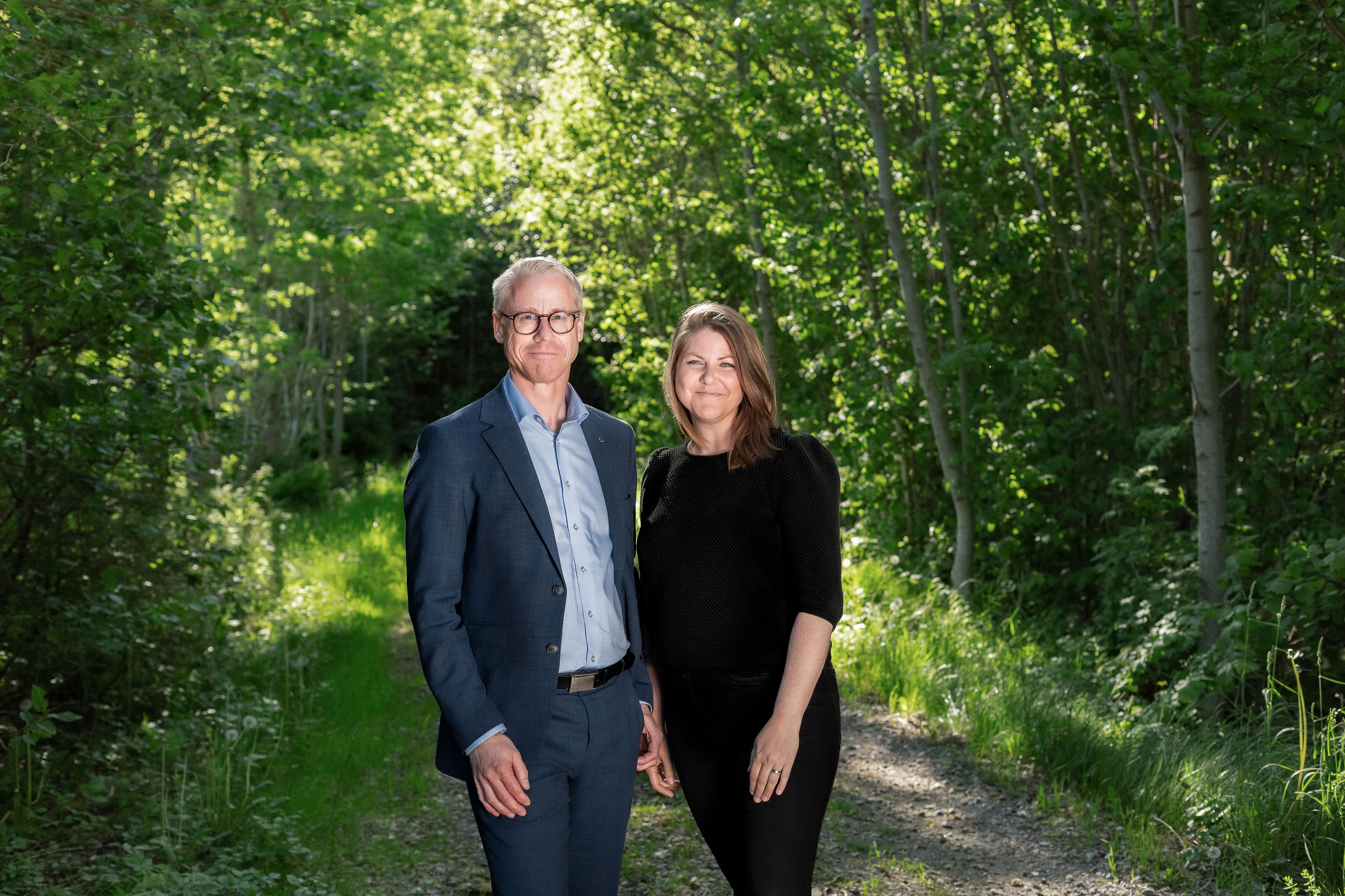 Våra toppkandidater Christofer Bergenblock och Elisabeth Svensson Agerbjer.