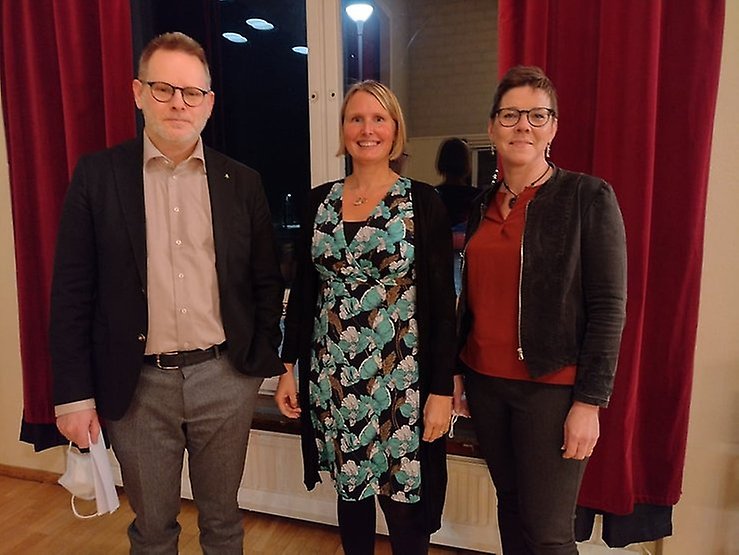 Topp 3 i valet 2022. Fredrik Adolphsson, Susanne Martinsson, Jenny Drugge