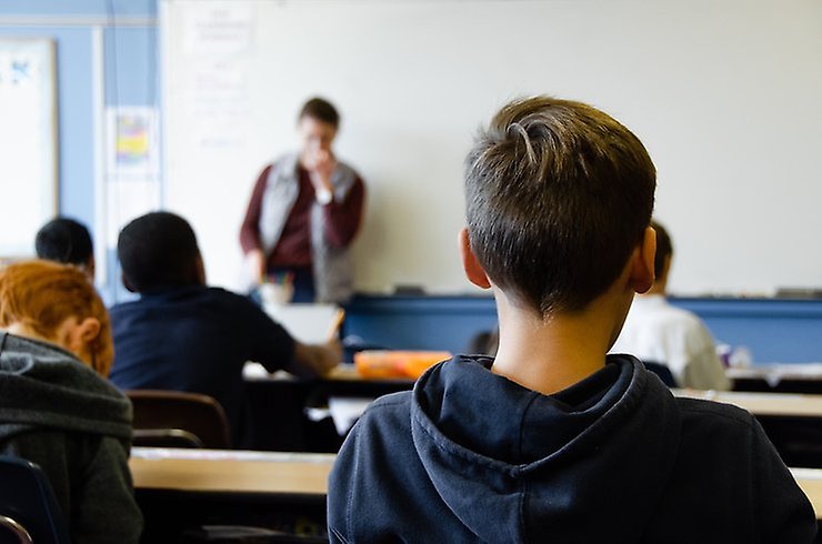 lärare, klassrum, skola