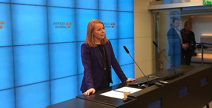 Annie Lööf presskonferens om regeringsförhandlingarna