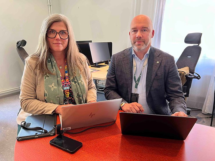 Eva Ahlin och Johan Malmros, Centerpartiets två regionråd i opposition.