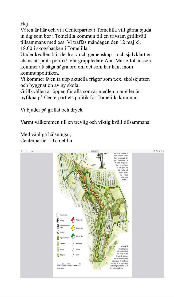 Inbjudan till grillkväll 12/5-25