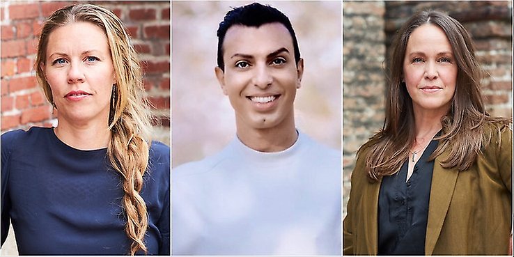 Linda Högbacka, John Harfouche och AnnaSara Perslow