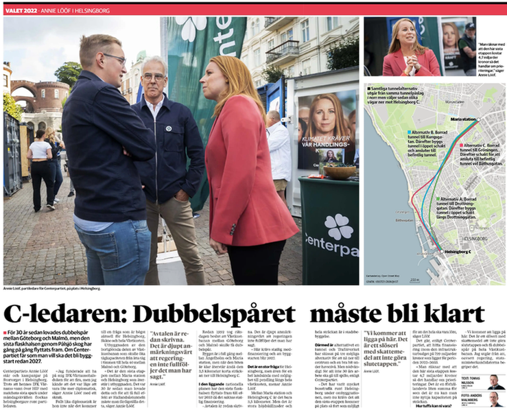 Annie Lööf besöker Helsingborg 2022