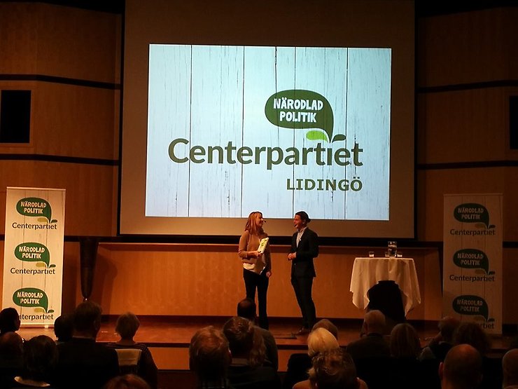 Annie Lööf och Patrik Buddgård på Foresta Lidingö