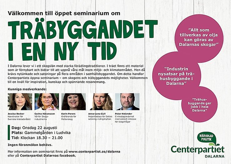 Seminarium Träbyggandet i en ny tid