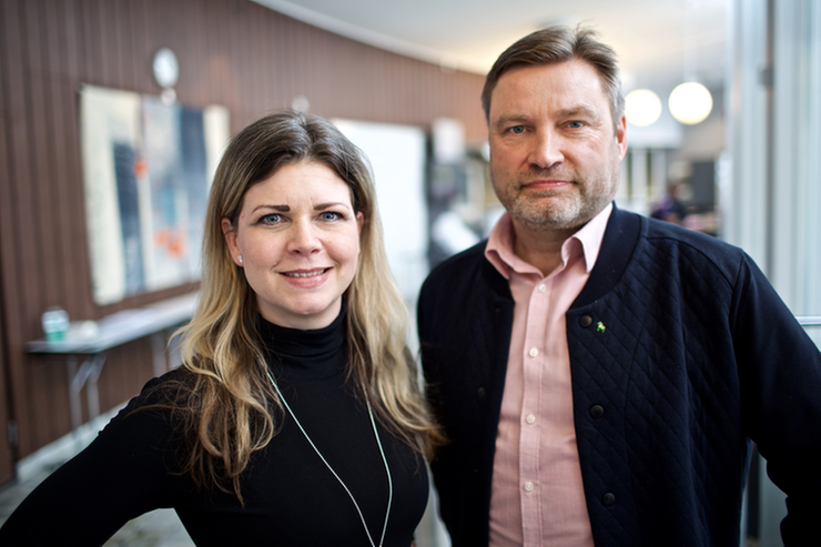 Sofia Jarl, toppkandidat landstingvalet och Peter Helander, riksdagsledamot