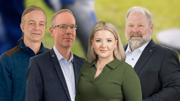 Fredrik Rönn, Stefan Boström, Julia Algotsson, Mattias Larsson (kollage)
