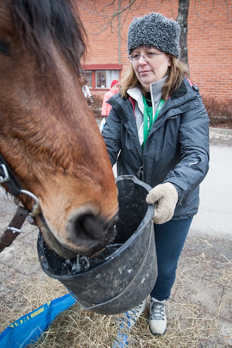 Vicki Skure-Eriksson med hästen Frida