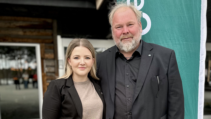Julia Algotsson och Mattias Larsson, nyvalt presidium för Centerpartiet Västerbottens distriktsstyrelse