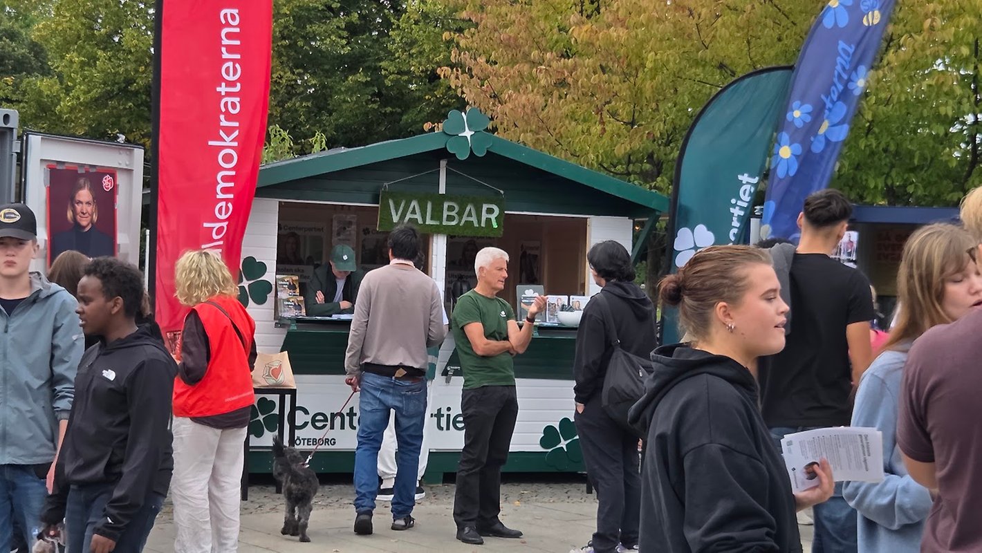 Välkommen till Centerpartiets valstuga vid Stora Teatern