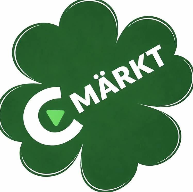 En grön fyrklöver där det står C-märkt.