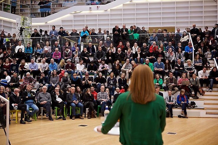 Annie Lööf i Falun 171108 fotograf Claes Söderberg
