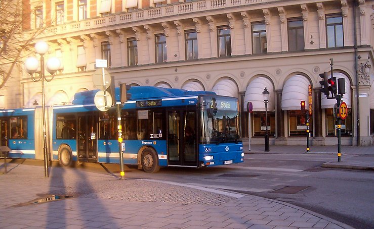 Blå buss. Foto: Ale Wi